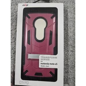Phone Case For Motorola Moto e5 Cruse/ Play Zizo Transform Series Pink Kickstand